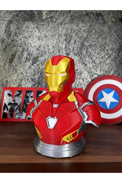 Riva Self Iron Man Büstü - 3D Baskı Figür - Marvel Koleksiyonluk Masaüstü Dek...