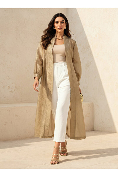 Iconic Longline Textured Open Front Kimono Shrug