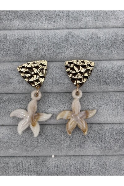 Stelle Jewelry Bohemian Summer Collection 4-Piece Seashell Earring Set Gold Color Women's Earrings