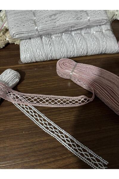 Butik Klasik Güpür Dantel 9 Metre Beyaz Güpür Şerit Pike Havlu Nevresim Masa ...