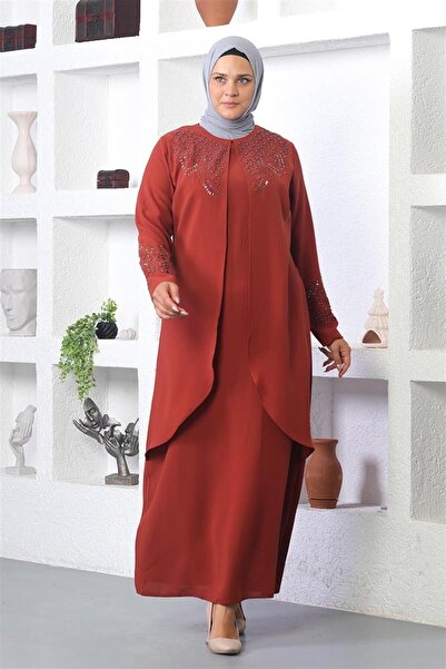 Mestore Stone Embellished Hijab Dress Tiles