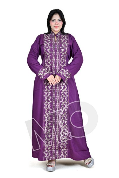 M&O 2 Linen Jalabiya with High Quality Thread Embroidery from the Top of the ...
