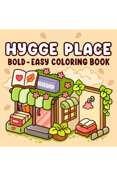 Simply Joy Carte de colorat Hygge Place, Copertă din carton, Desene amuzante,...