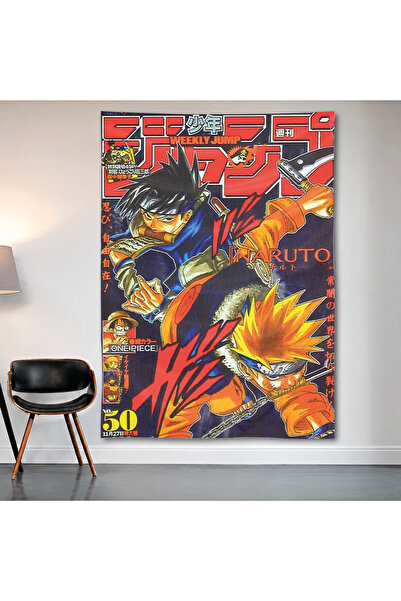 Geek Cultcha Naruto Manga Cover Wall Cloth Wall Tapestry First Quality Satin ...