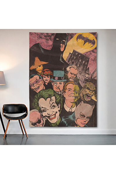 Geek Cultcha Batman Villains Wall Covering Wall Tapestry First Quality Satin ...