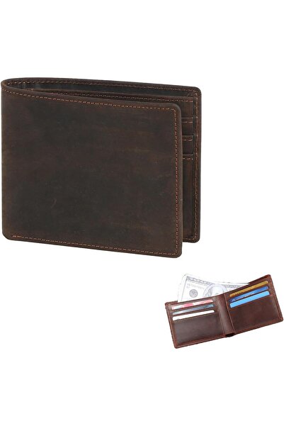 Arabest Men's Leather Wallet,Hand-Crafted,Brown,6 Card Pockets,Lightweight,fo...