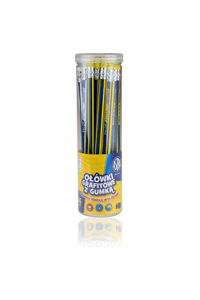 ASTRA papiernicze Creion triunghiular ASTRA HB, cu guma, grafit rezistent, al...