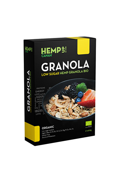 Canah Granola Low Sugar cu Seminte de Canepa Ecologica/Bio 400g