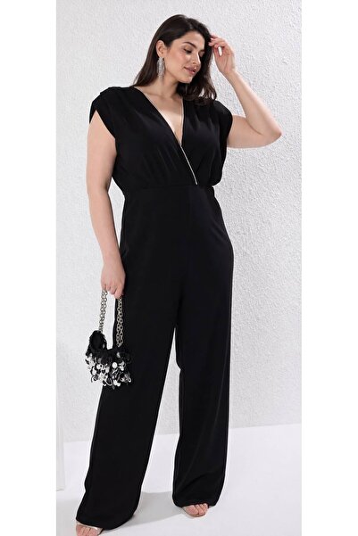 umut tekstil imalat Double-Breasted Collar Stoned Knitted Jumpsuit, Stoned Ju...