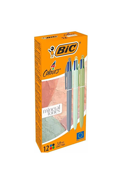 Bic Pix 4 Colours Mineral Tones, roller, varf 1.0 mm, 4 culori, multicolor, s...