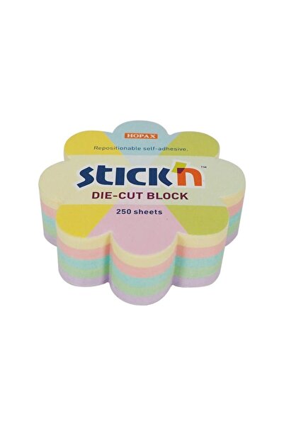 Stickn Notite autocolante / sticky notes Die-Cut Block, forma floare, 67x67 m...