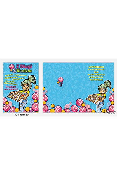 STAMP Felicitare aniversara Young B6 model 010, cu plic, multicolor, 178x131 mm