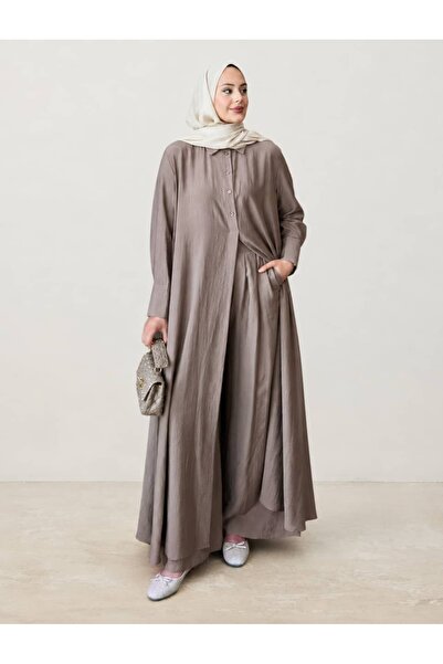 ankanoor Linen Cupra Tunic Trouser Set Anka261032