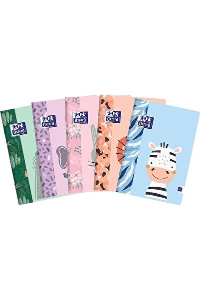 Oxford Set 10 caiete pentru copii, Oxford, Linii duble, A5/16K, Multicolor