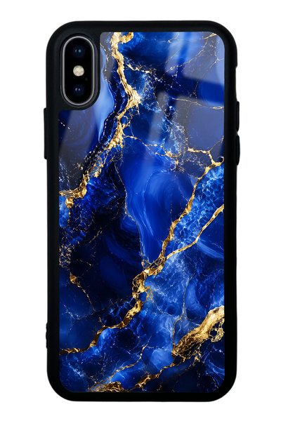 Spoyi حافظة هاتف آيفون Xs Max بتصميم رخامي ذهبي لامع