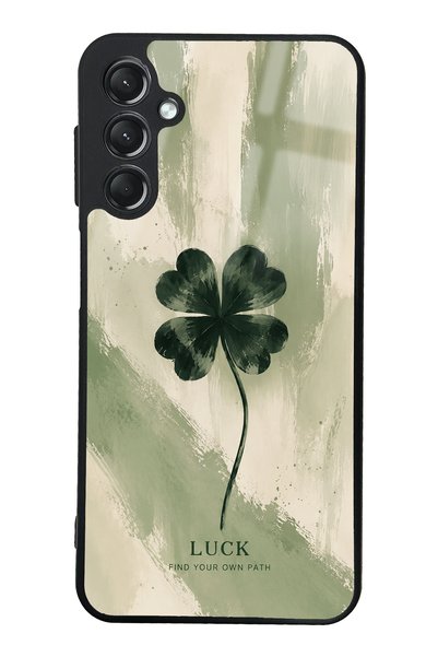 Spoyi Samsung A24 Glossy Phone Case with Lucky Sage Clover Design