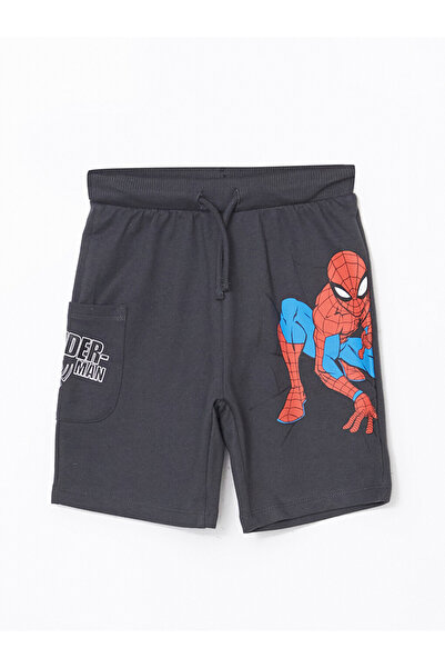 LC Waikiki Pantaloni scurți pentru băieți cu talie elastică și imprimeu Spide...