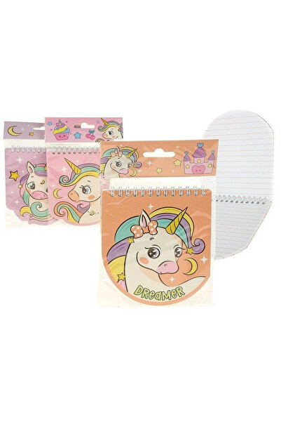 adar Notes MIX cu unicorn, spiralat, 14x12 cm, pagini liniate, multicolor, 1 buc