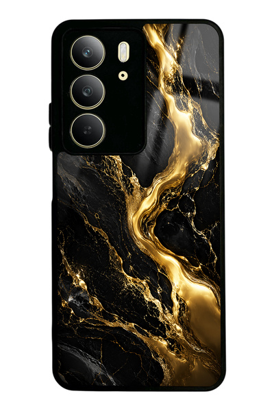 Spoyi Realme C75 Obsidian Gold Flow Design Glossy Phone Case