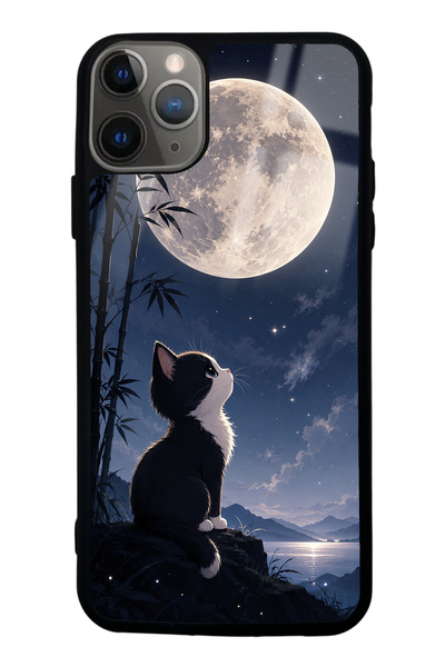 Spoyi حافظة هاتف لامعة بتصميم Moon Guardian Kitty لهاتف iPhone 11 Pro Max