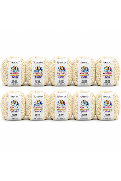 Oxford İplik 10'lu Paket Oxford Baby Cotton Amigurumi Punch 50gr/150m No:030 ...