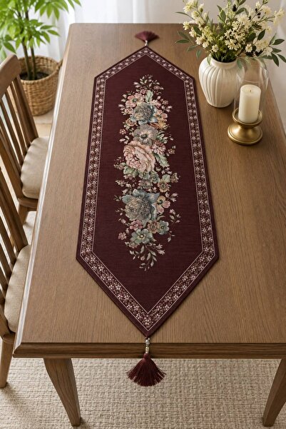 Yeshome Collection سجادة منسوجة بتصميم باقة زهور عتيقة مقاس 35×90 مع شراشيب
