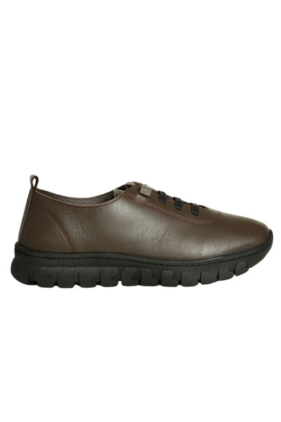 Platin Brown Leather Women's Casual Shoes