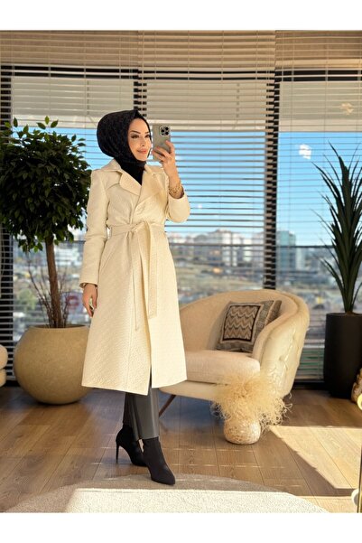 ORHAN STORE 19-1113 سترة مطرزة بالزهور ومبطنة باللون الإكرو