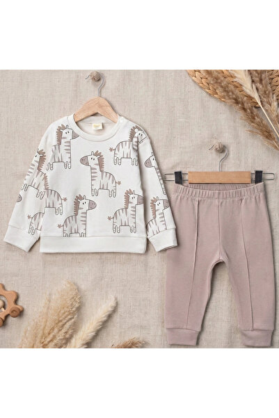 air baby Horse Patterned 100% Cotton Interlock 2-Piece Baby Boy Set