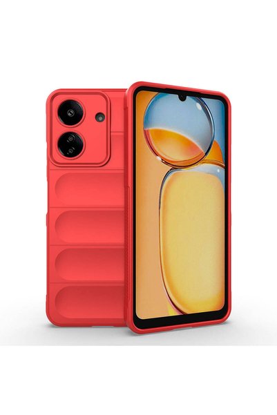 zore Xiaomi Redmi 13C Case Camera Protected Flexible Silicone with Finger Str...