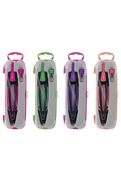 Titanum Compas scolar metalic 2 piese multicolor in etui plastic