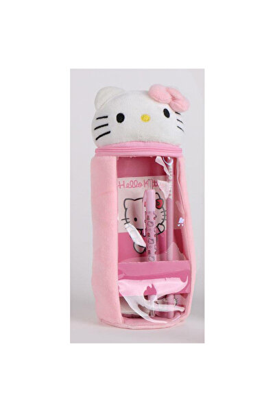 Javoli Penar plus 1 compartiment cu accesorii, Hello Kitty Alb