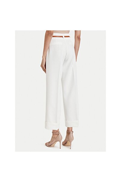 Access Fashion Γυναικεία Υφασμάτινα Παντελόνια 63-5021 Λευκό