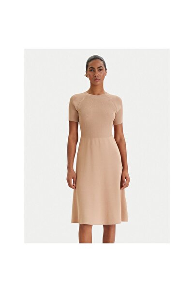 Armani Exchange Rochie tricotată de damă XW001885 AF10352 Bej
