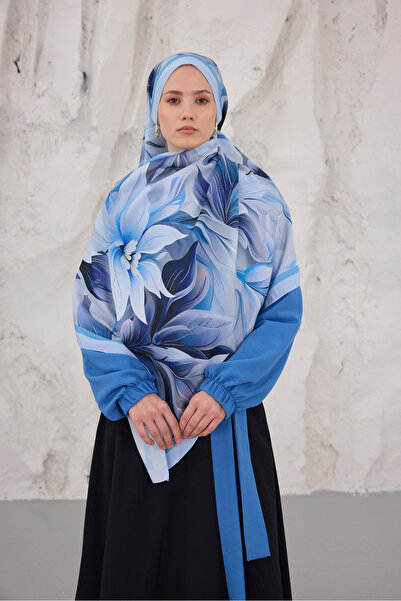 Mira İpek Summer Garden Series Patterned Cotton Soft Shawl Women's Colorful S...