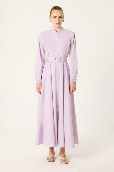 Touché Privé Poplin Dress with Button Detail