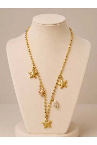 KAYANCLICK Stainless Steel Necklace with Starfish Pendants