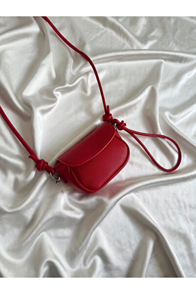 Mia Collection Disco Model Hand and Women's Shoulder Bag Mini Bag Red (Phone ...