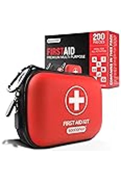 GOODONE2 200 Pcs First Aid Kit + Survival kit for Treat, Protect Minor Cuts, ...