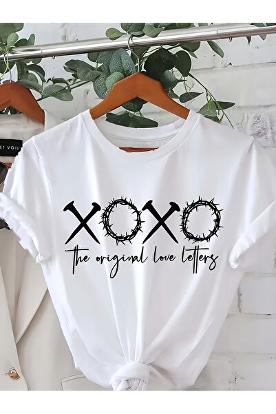 Ekim11 XOXO Easter Print T-Shirt | Casual Crew Neck Short Sleeve Top Women, S...