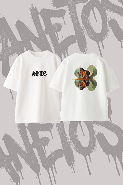 Anetos Megan Thee Stallion_10 Design Back Printed Cotton White Oversize T-Shirt