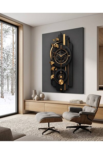 zeyrada Premium 3D Efektli Özel Tasarım Modern Siyah-Altın Detaylı Dekoratif ...