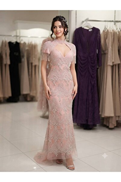 Pyramid masterpieces The Pink Embellished Luxury Dress