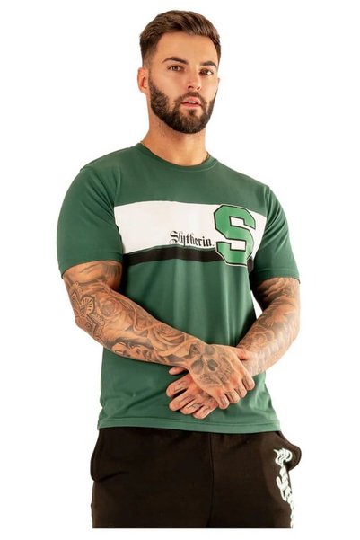 CID Tricou barbati CID, Harry Potter Slytherin, multicolor, fabricat din mate...