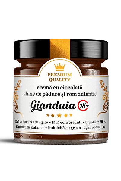 Remedia Gianduia 18+ Crema cu Ciocolata, Alune de Padure si Rom Autentic Secr...