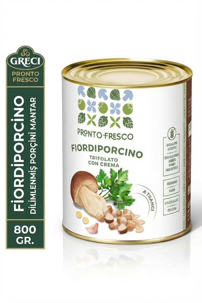 ProntoFresco Sotelenmiş Dilimlenmiş Porçini Bolet Mantarı Konservesi 800 Gr.