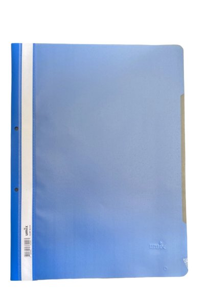 Umix Mavi Telli Dosya A4 Plastik Hızlı Okuyucu Sıkıştırmalı Dosya - 10'lu Paket