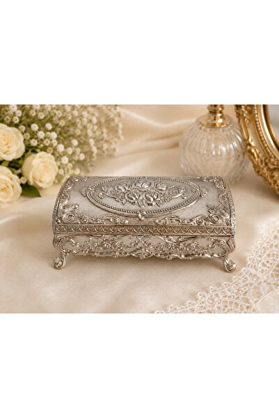 OEM JEWELRY BOX MADE OF GALVANIZED METAL, Velvet INTERIOR, 13/7/5 cm.