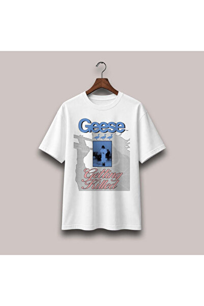 Grafftee Clothing Тениска с щампа  "Гъски, които се убиват " Унисекс овърсайз