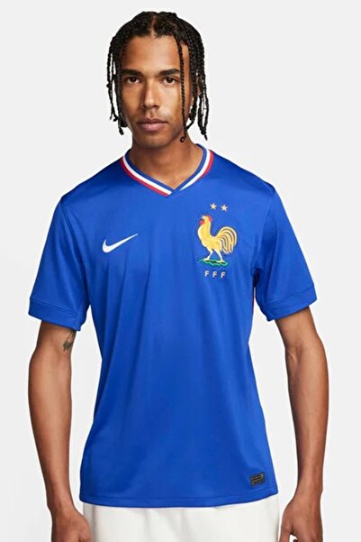 Nike FFF Dri-Fit 2024-2025 Home Stadium Mach Jersey Fransa İç Saha Futbol For...